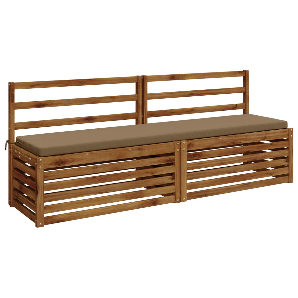 Bench Cushions SOEST 2 pcs 100% Polyester Taupe 180 x 40 x 5 cm