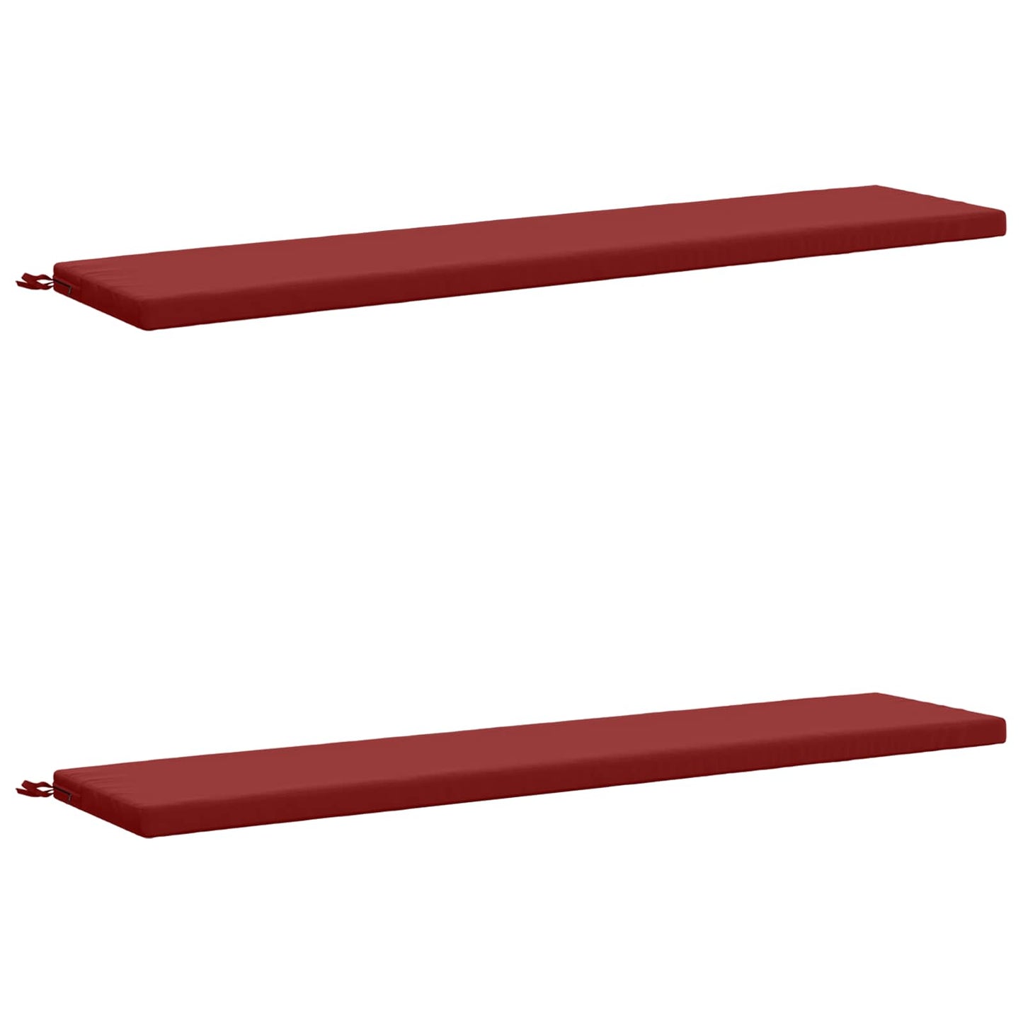 2-Piece Bench Cushions SOEST 2 pcs 100% Polyester Wine Red