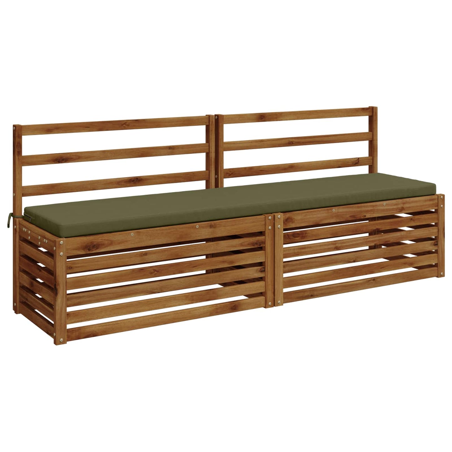 Bench Cushion SOEST 100% Polyester Olive Green 200 x 40 x 5 cm