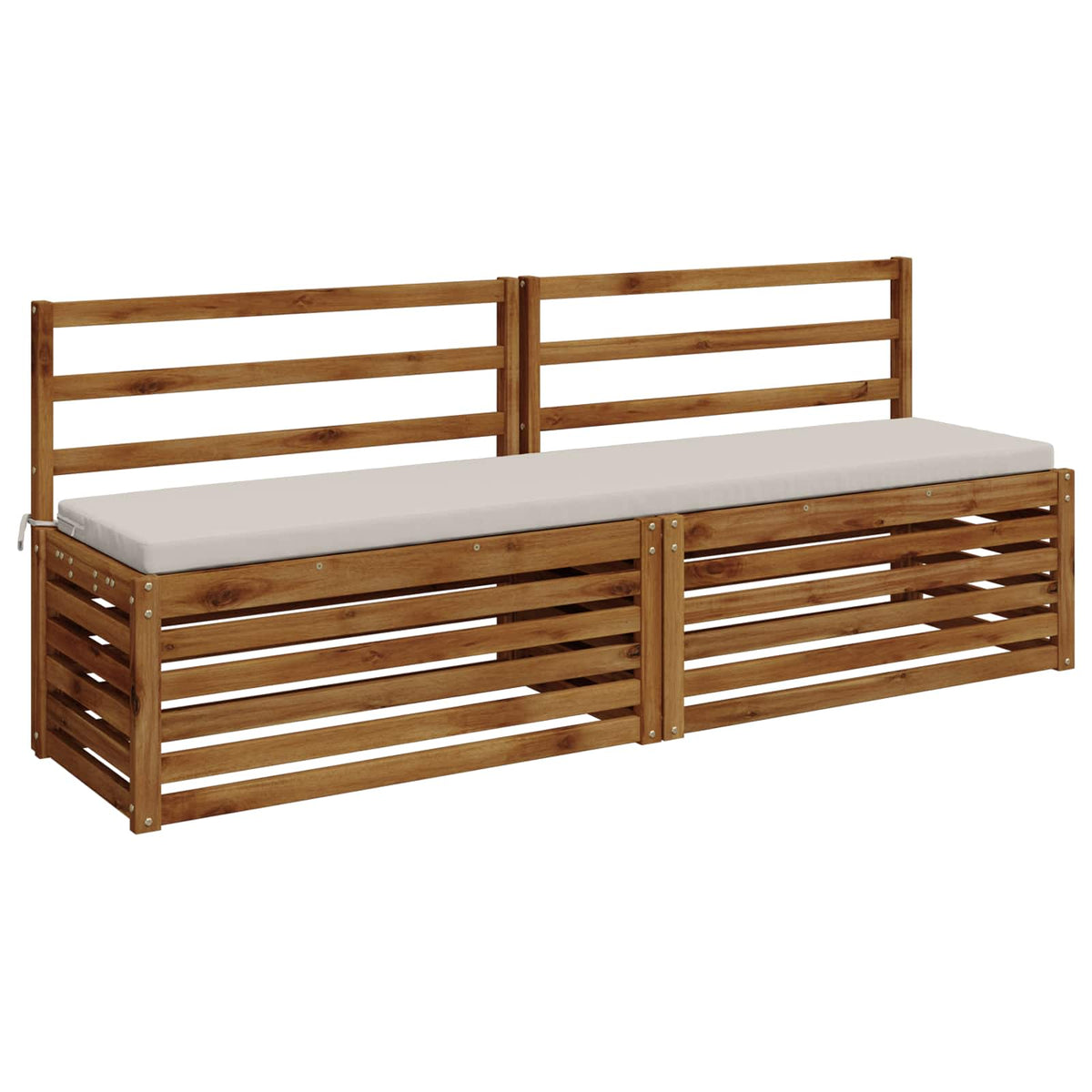 Bench Cushion SOEST 100% Polyester White 200 x 40 x 5 cm