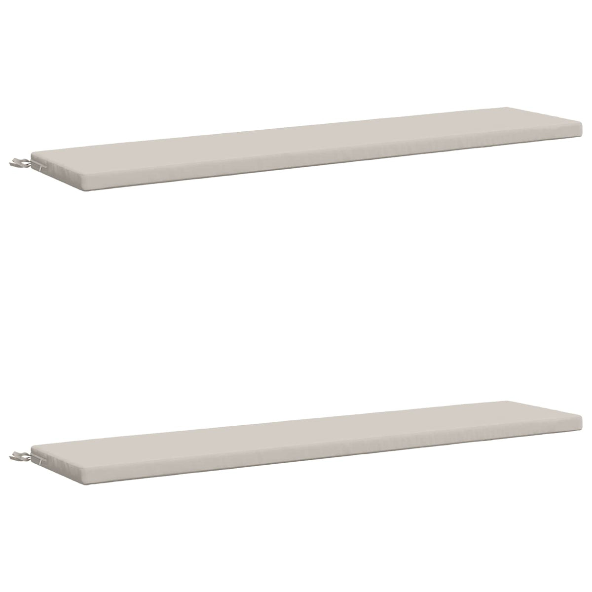 2-Piece Bench Cushions SOEST 2 pcs 100% Polyester White