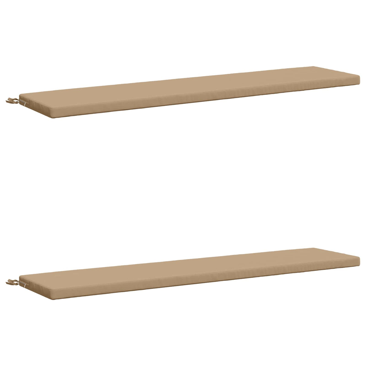 2-Piece Bench Cushions SOEST 2 pcs 100% Polyester Sand