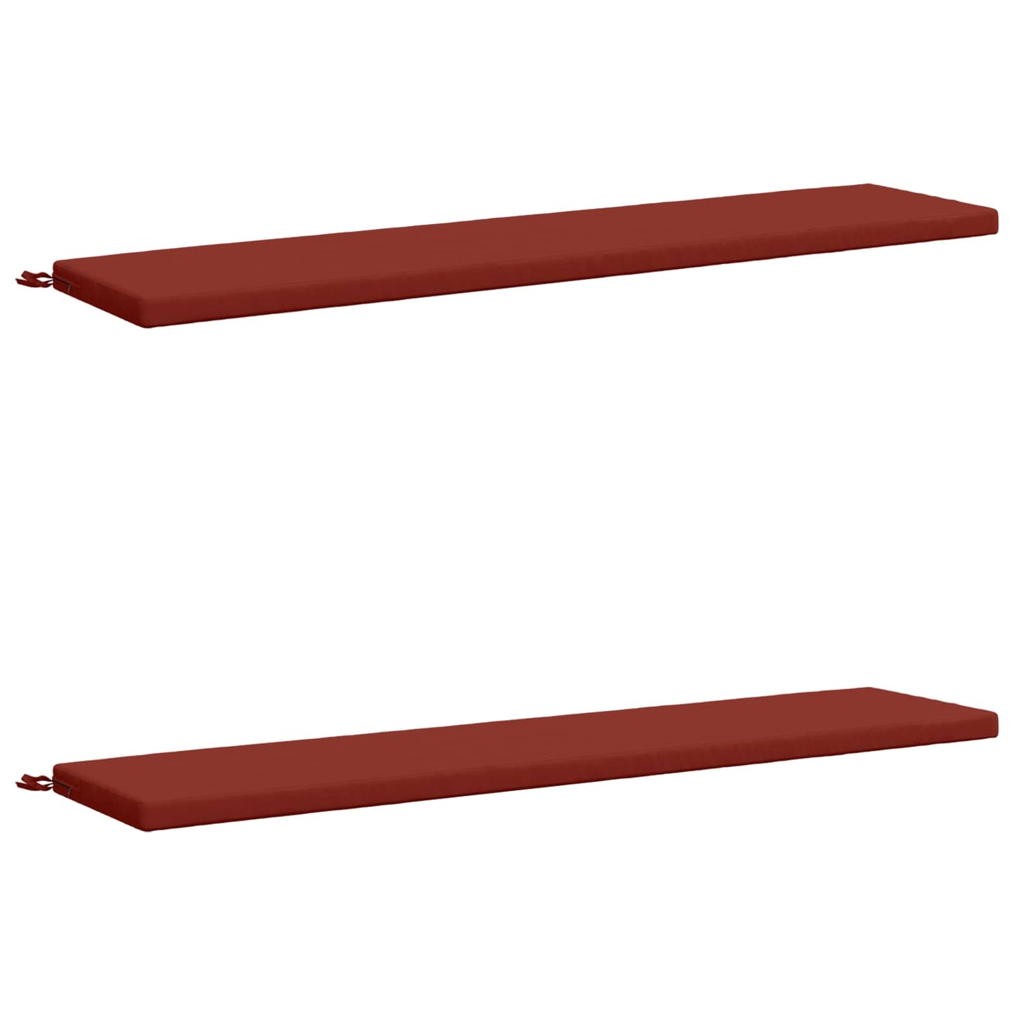 2-Piece Bench Cushions SOEST 2 pcs 100% Polyester Red