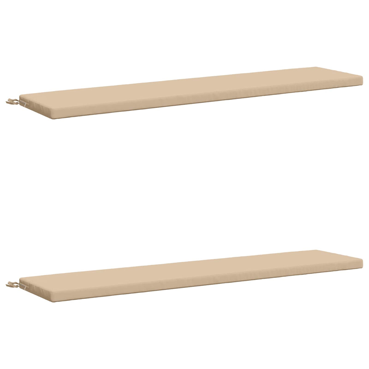 2-Piece Bench Cushions SOEST 2 pcs 100% Polyester Cream