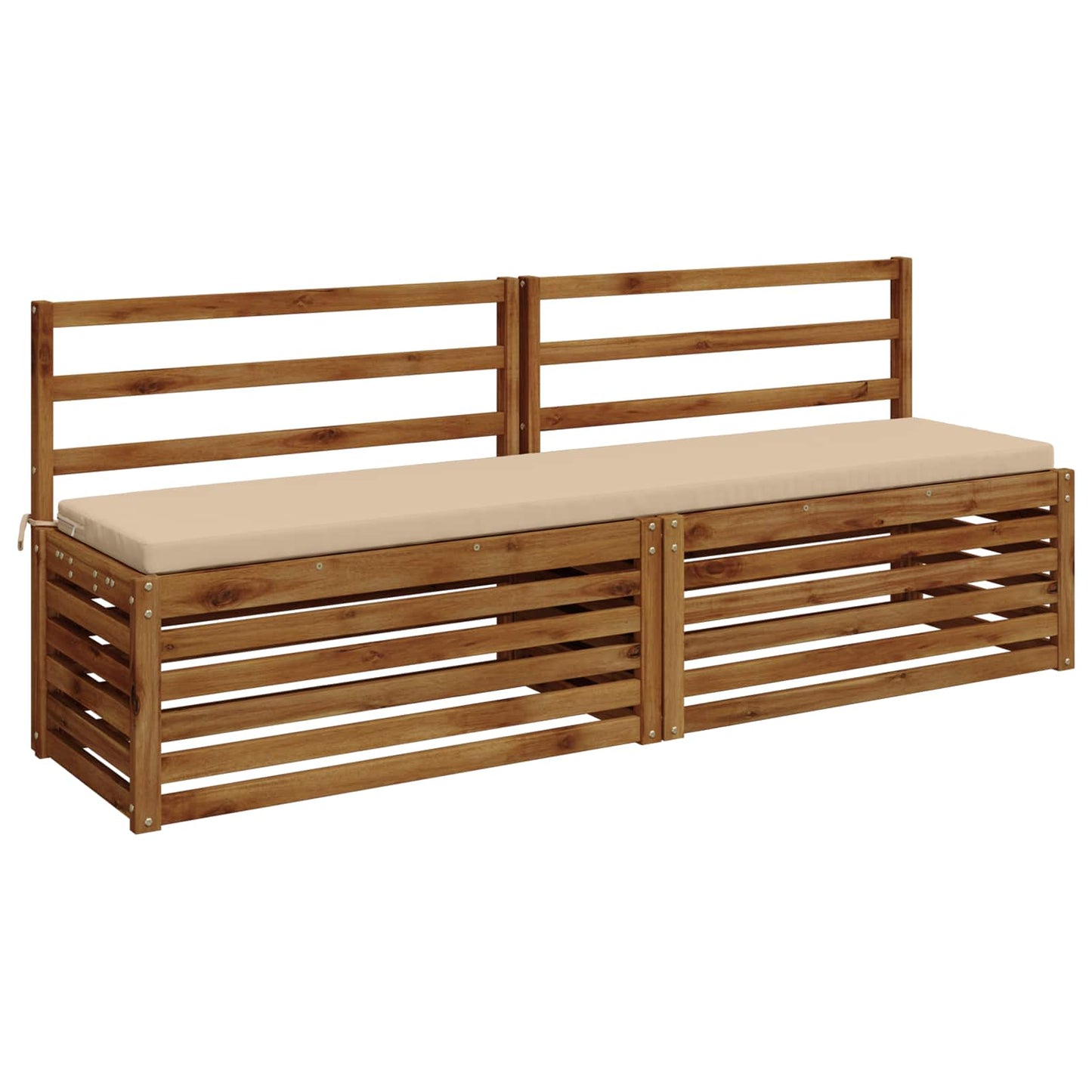2-Piece Bench Cushions SOEST 2 pcs 100% Polyester Cream