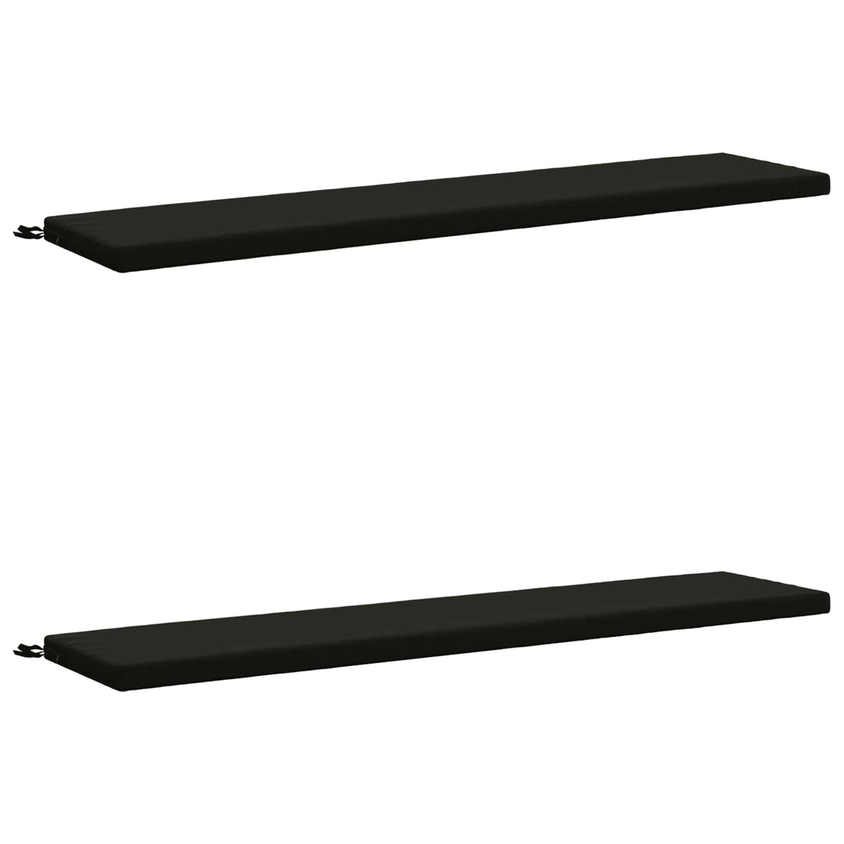 2-Piece Bench Cushions SOEST 2 pcs 100% Polyester Black