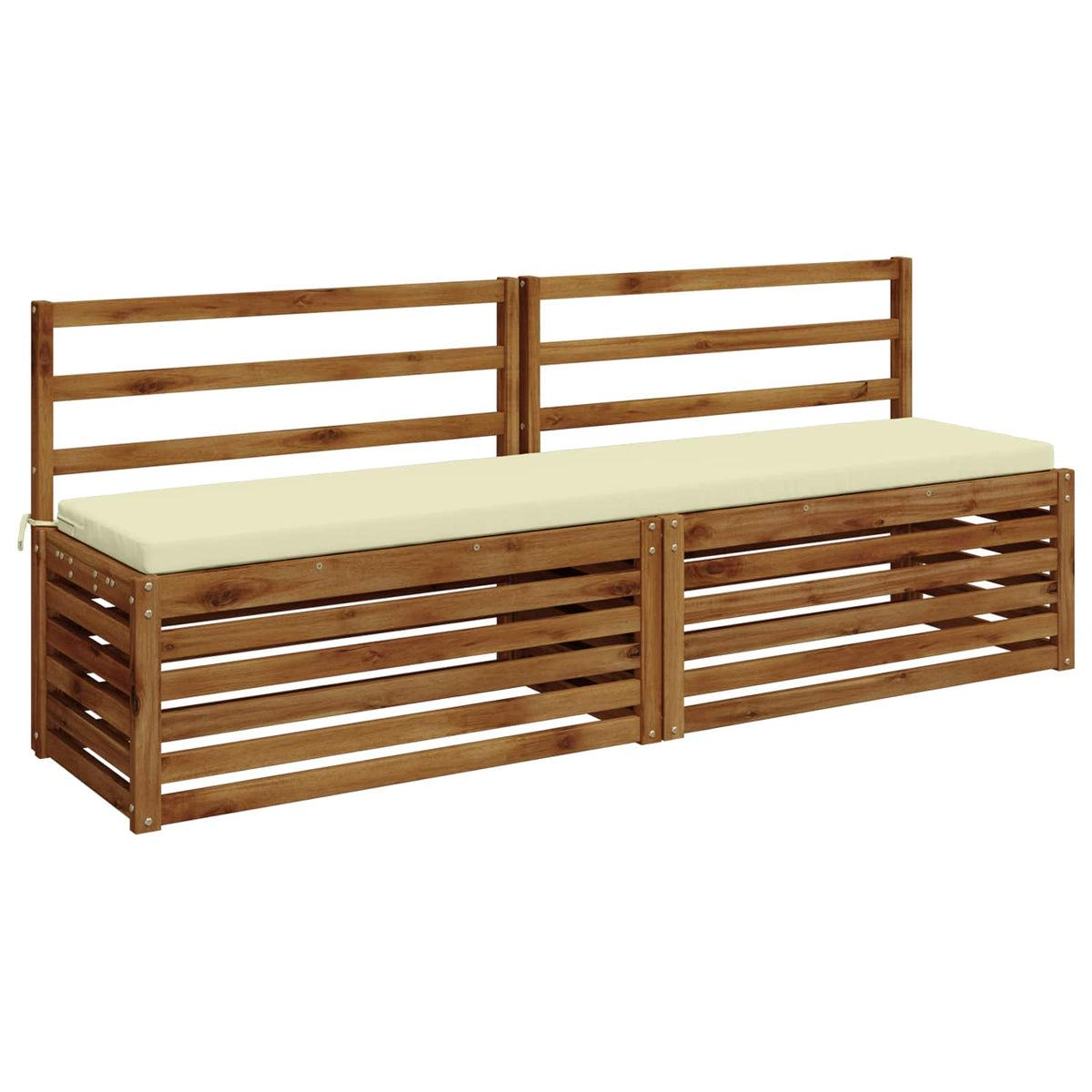 Bench Cushion SOEST 100% Polyester Cream 200 x 40 x 5 cm