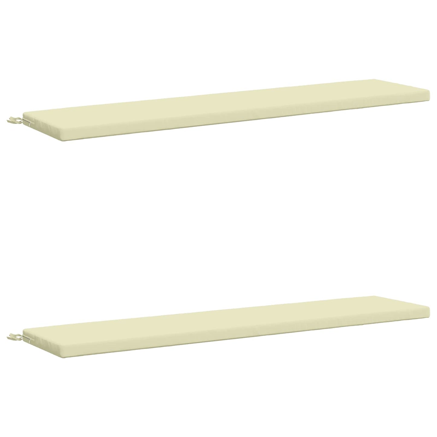 2-Piece Bench Cushions SOEST 2 pcs 100% Polyester Cream