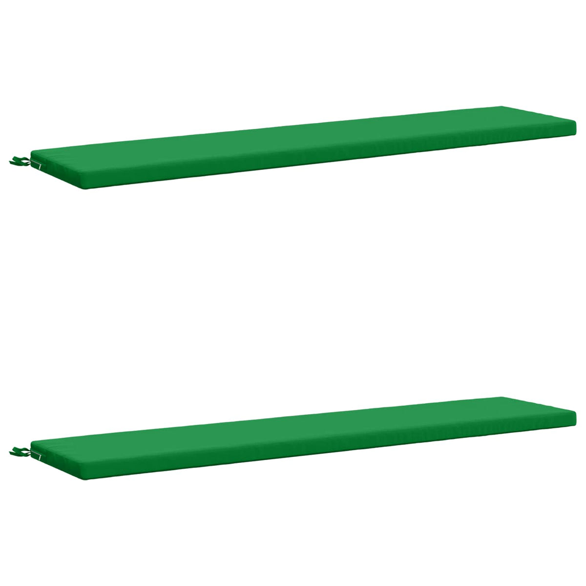 Bench Cushions SOEST 2 pcs 100% Polyester Green 200 x 40 x 5 cm