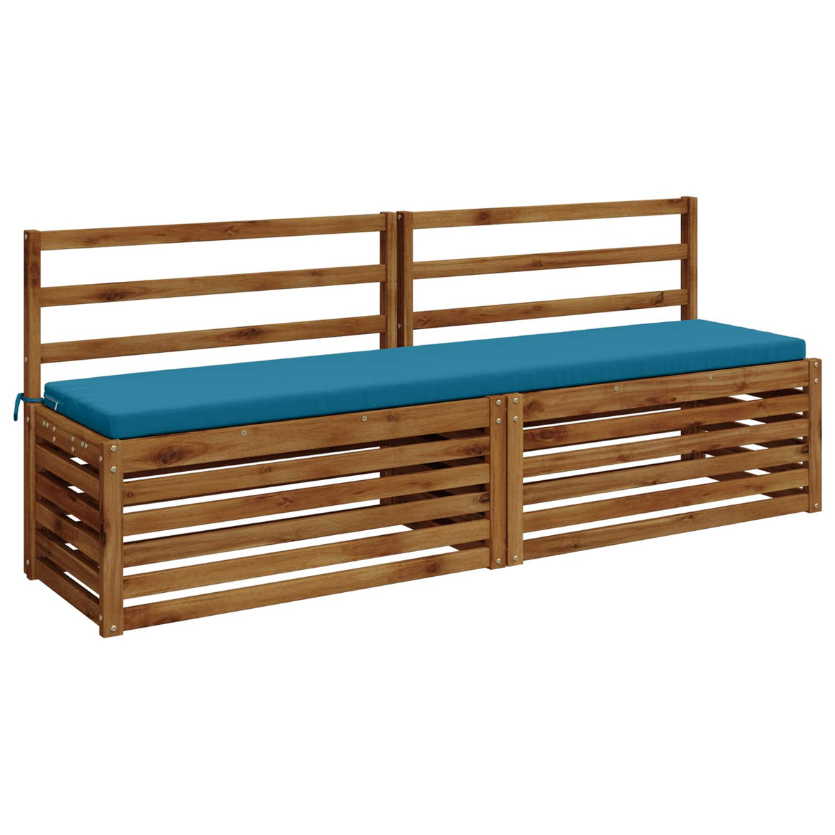 Bench Cushion SOEST 100% Polyester Light Blue 200 x 40 x 5 cm