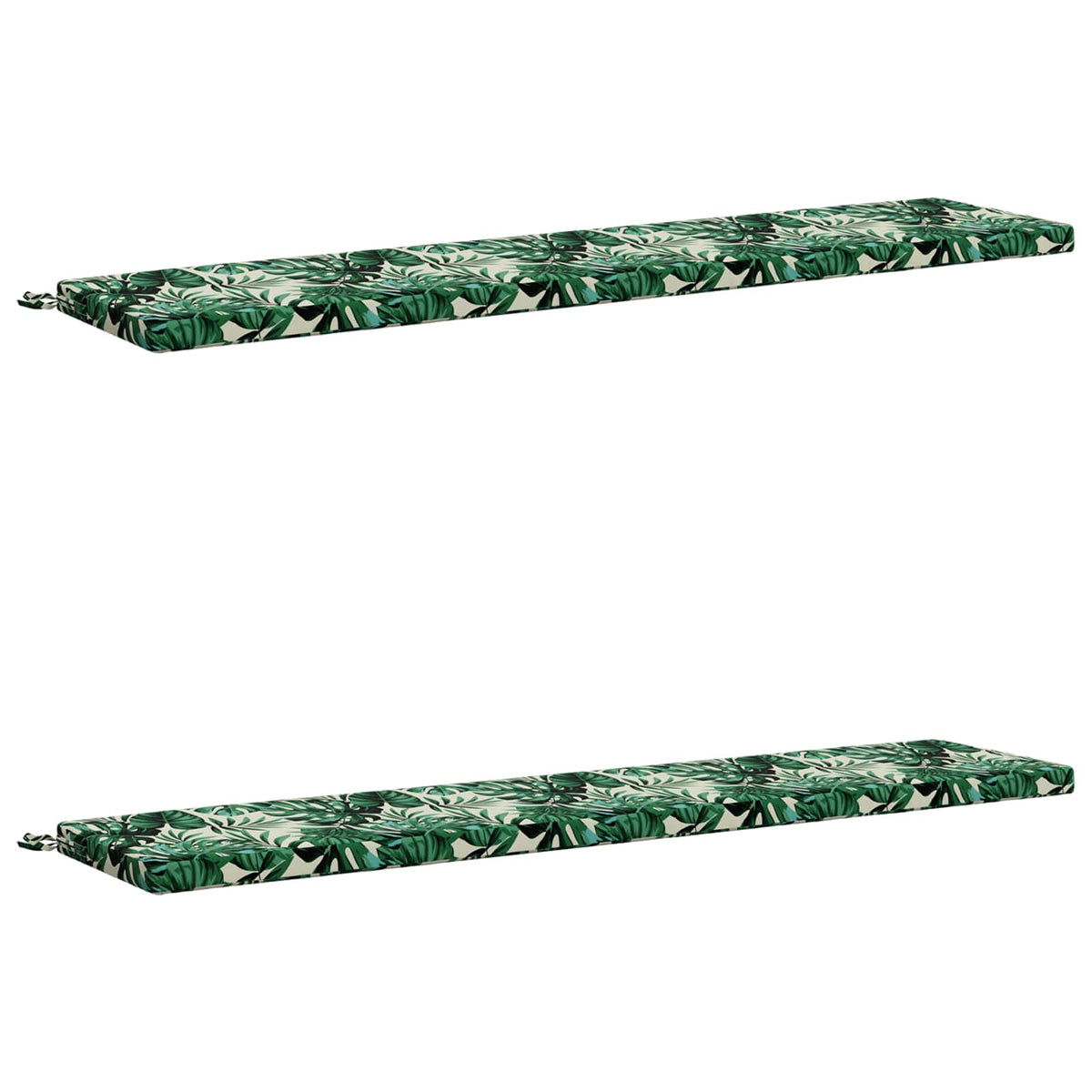 Bench Cushions SOEST 2 pcs 100% Polyester Leaf Pattern