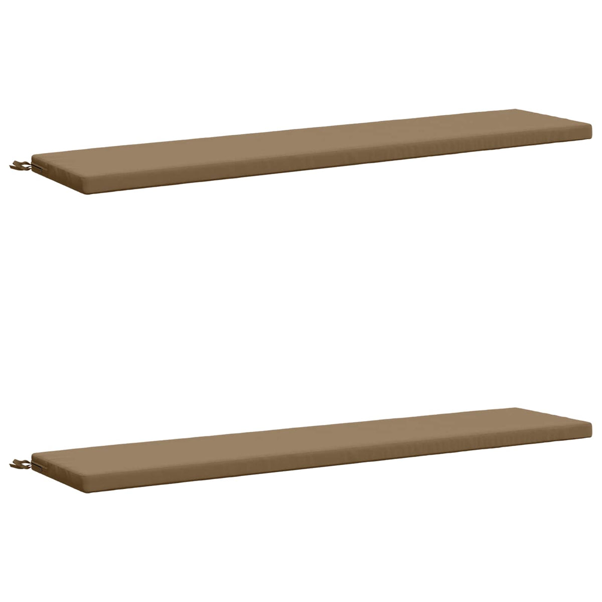 2-Piece Bench Cushions SOEST 2 pcs 100% Polyester Taupe