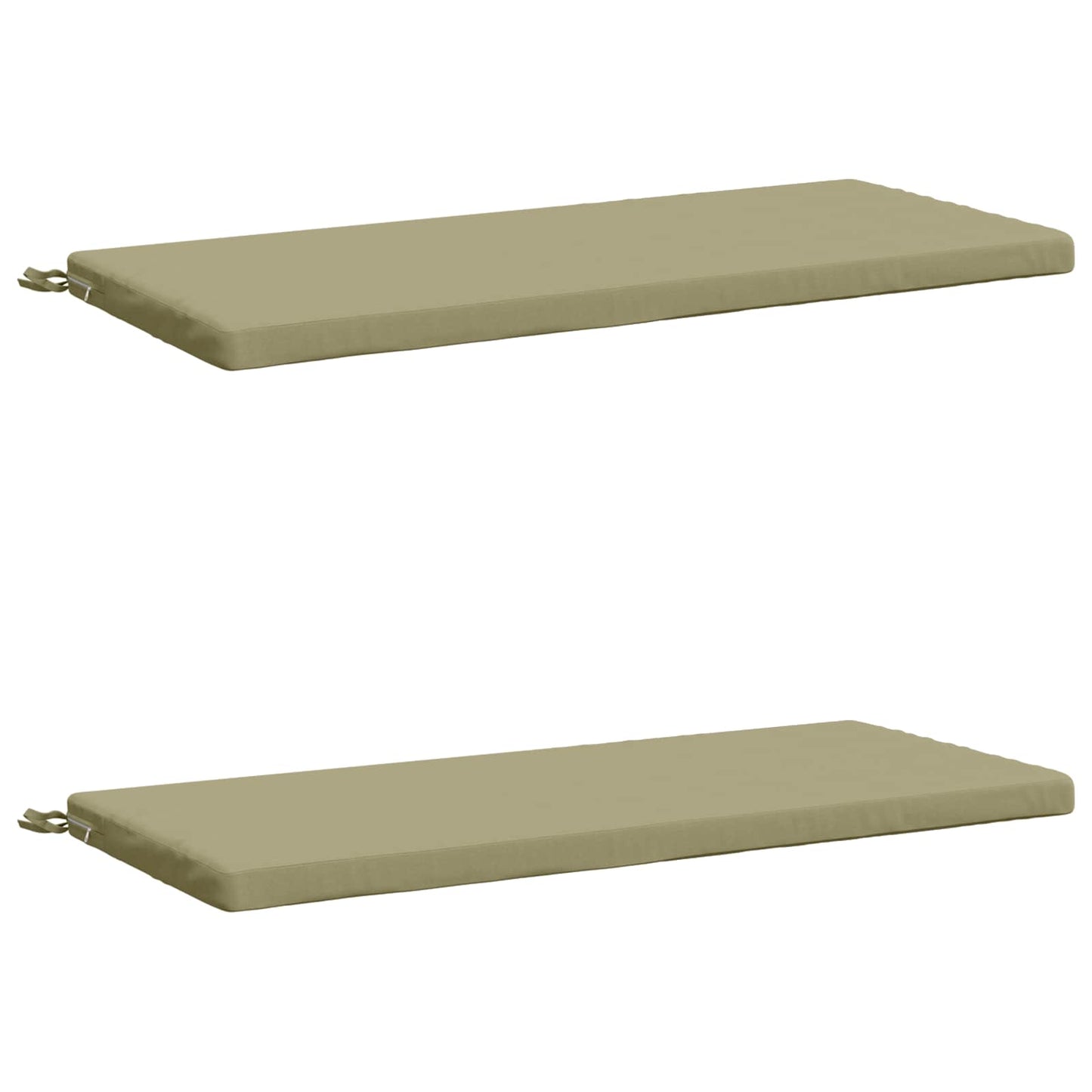 2-Piece Bench Cushions SOEST 2 pcs 100% Polyester Light Green