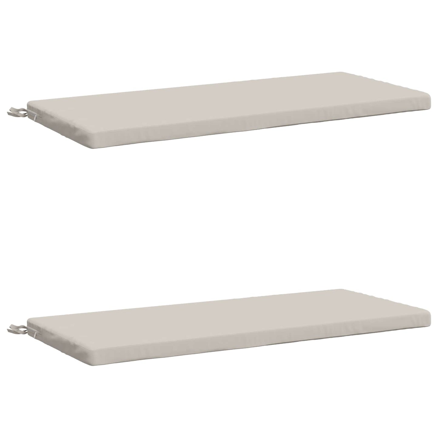 2-Piece Bench Cushions SOEST 2 pcs 100% Polyester White