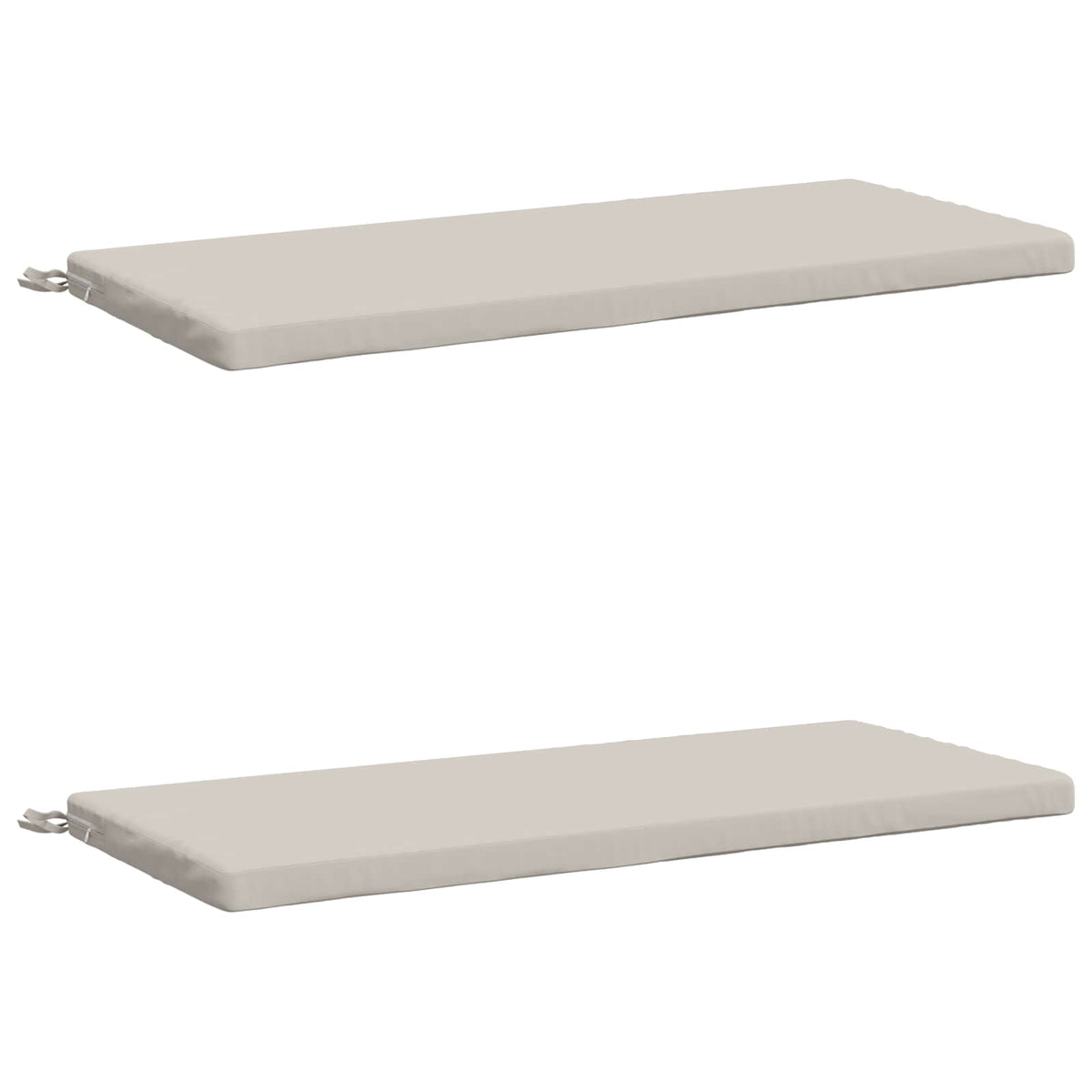 Bench Cushions SOEST 2 pcs 100% Polyester White 110 x 50 x 5 cm
