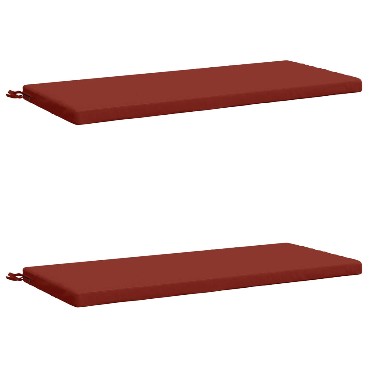 Bench Cushions SOEST 2 pcs 100% Polyester Red 110 x 50 x 5 cm