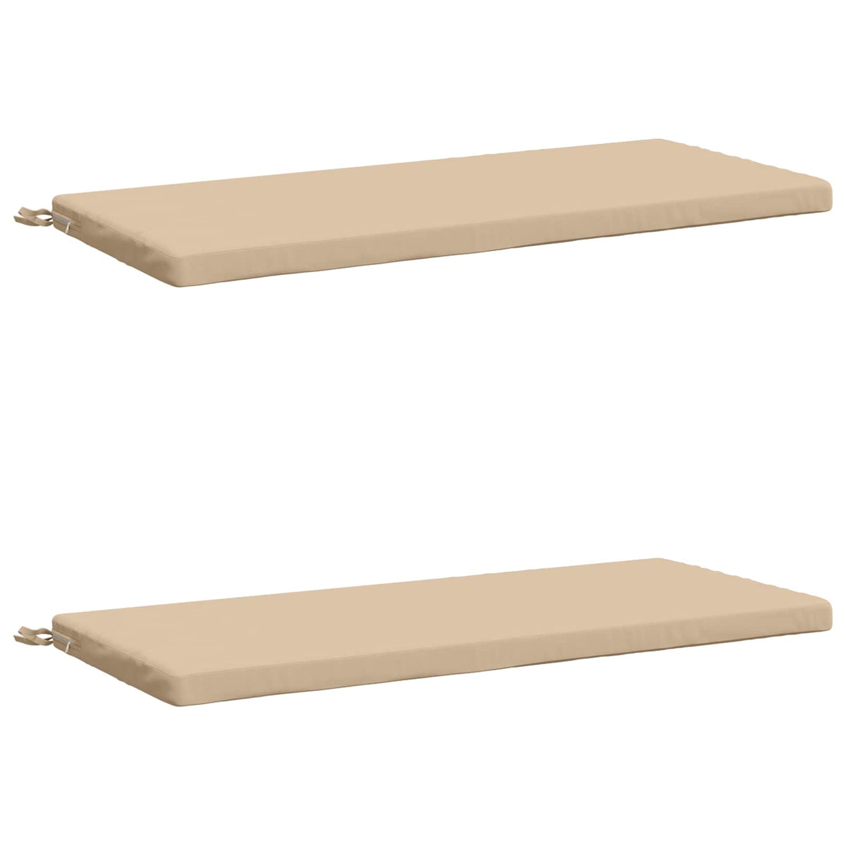2-Piece Bench Cushions SOEST 2 pcs 100% Polyester Cream