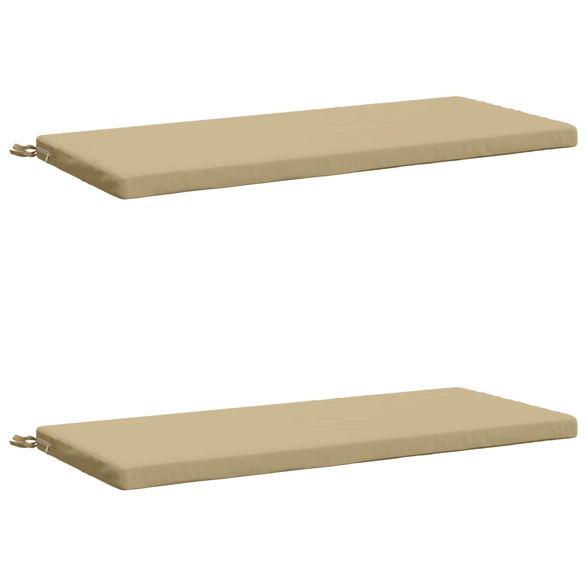 Bench Cushions SOEST 2 pcs 100% Polyester Beige 110 x 50 x 5 cm