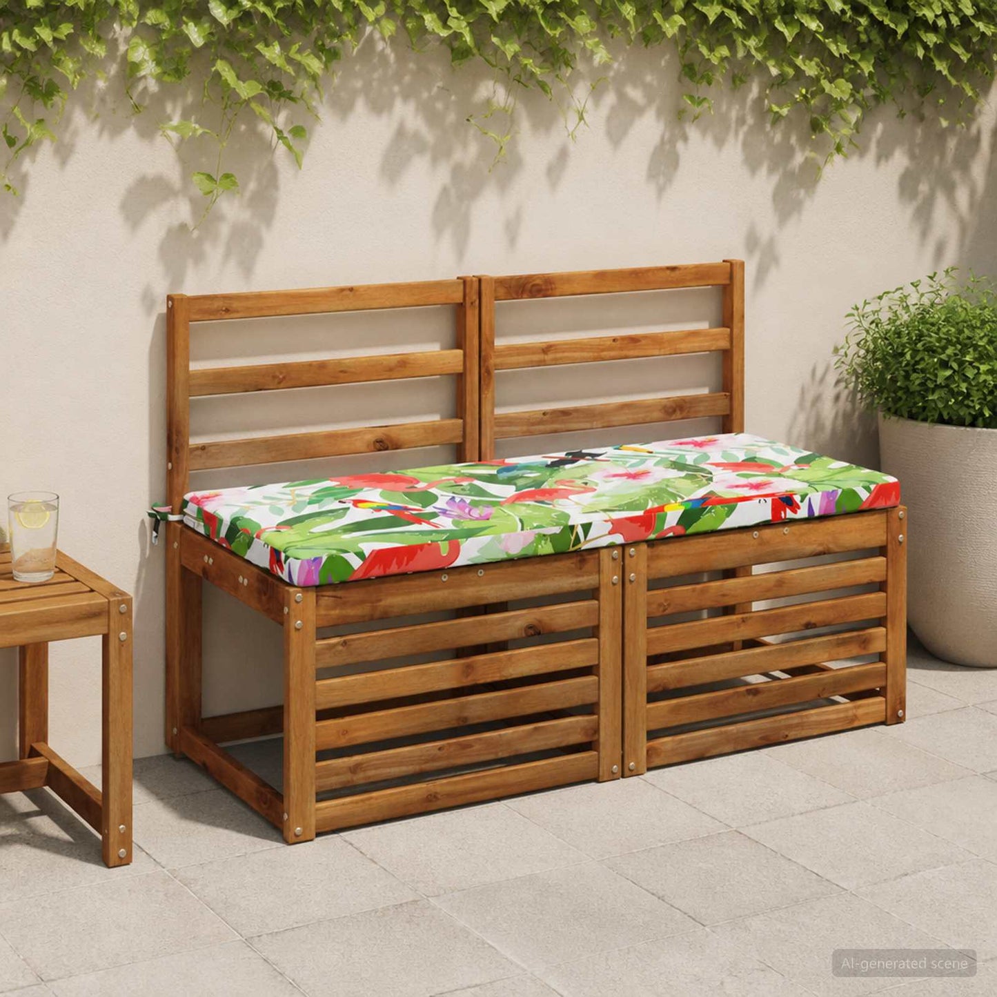 Bench Cushion SOEST 100% Polyester Multicolour 110 x 50 x 5 cm