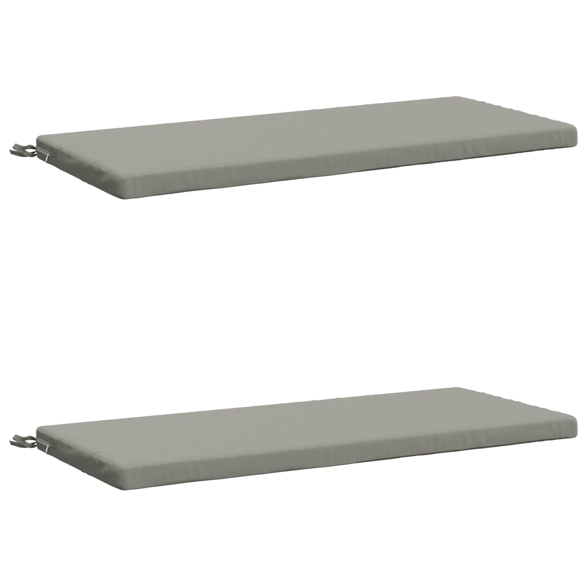 Bench Cushions SOEST 2 pcs 100% Polyester Grey 110 x 50 x 5 cm