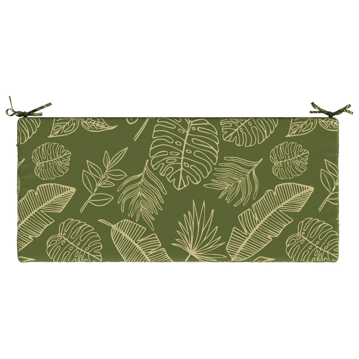 Bench Cushion SOEST 100% Polyester Leaf Design 110 x 50 x 5 cm
