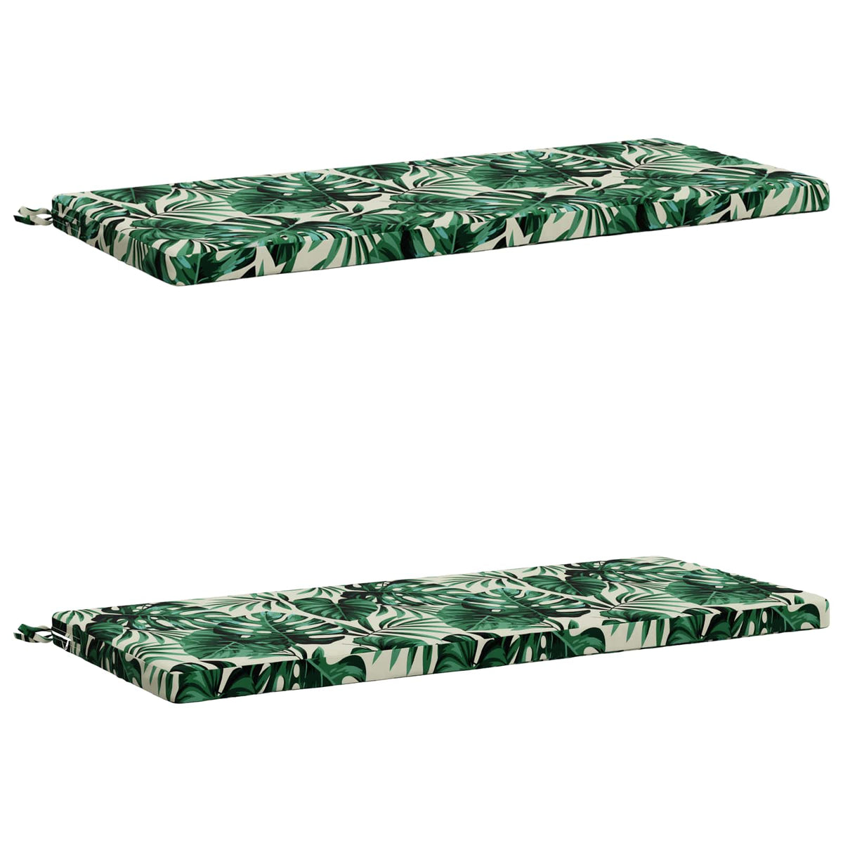 Bench Cushions SOEST 2 pcs 100% Polyester Leaf Pattern