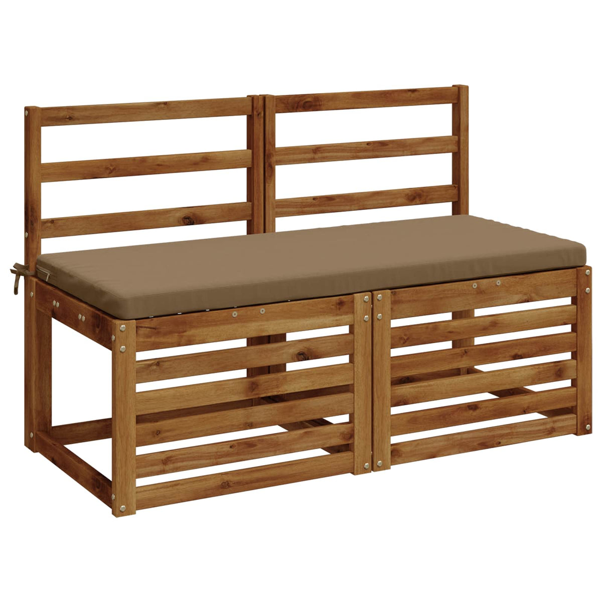 Bench Cushions SOEST 2 pcs 100% Polyester Taupe 110 x 50 x 5 cm