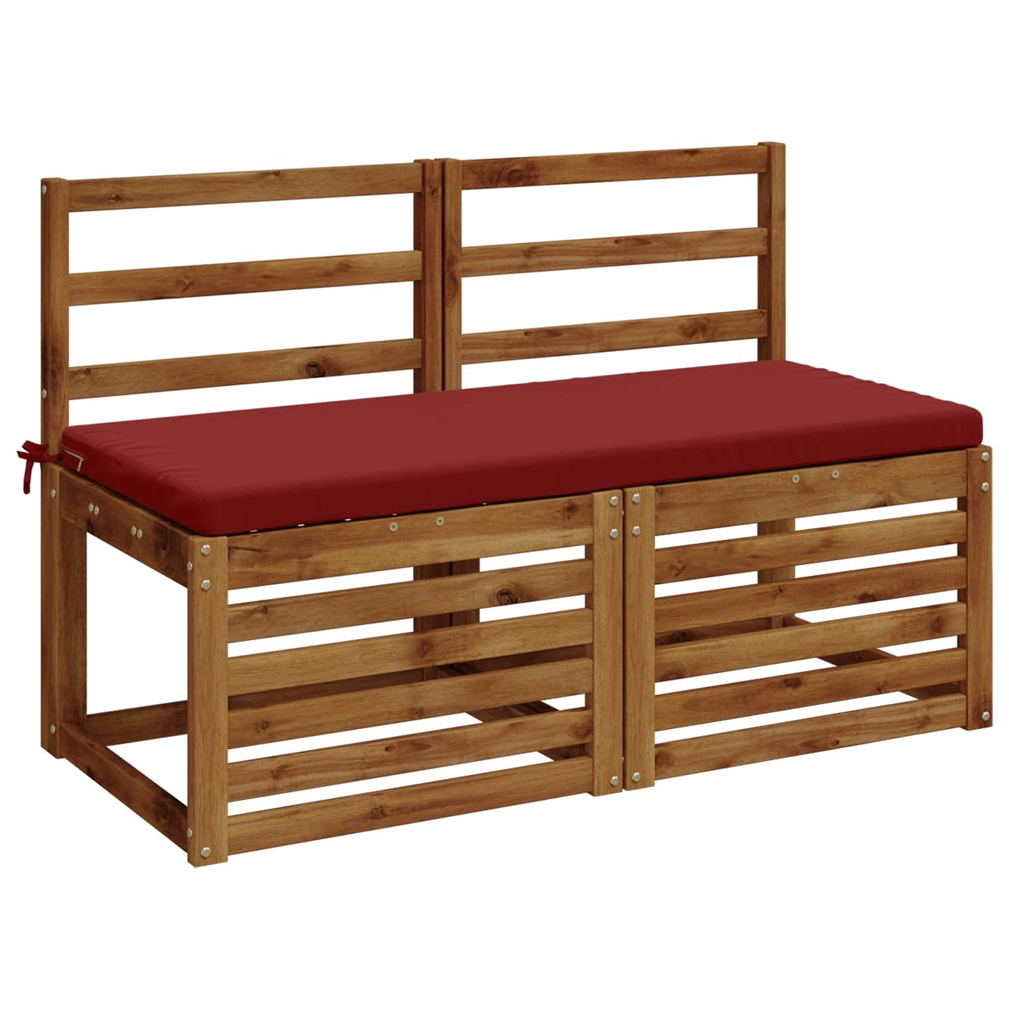 2-Piece Bench Cushions SOEST 2 pcs 100% Polyester Wine Red