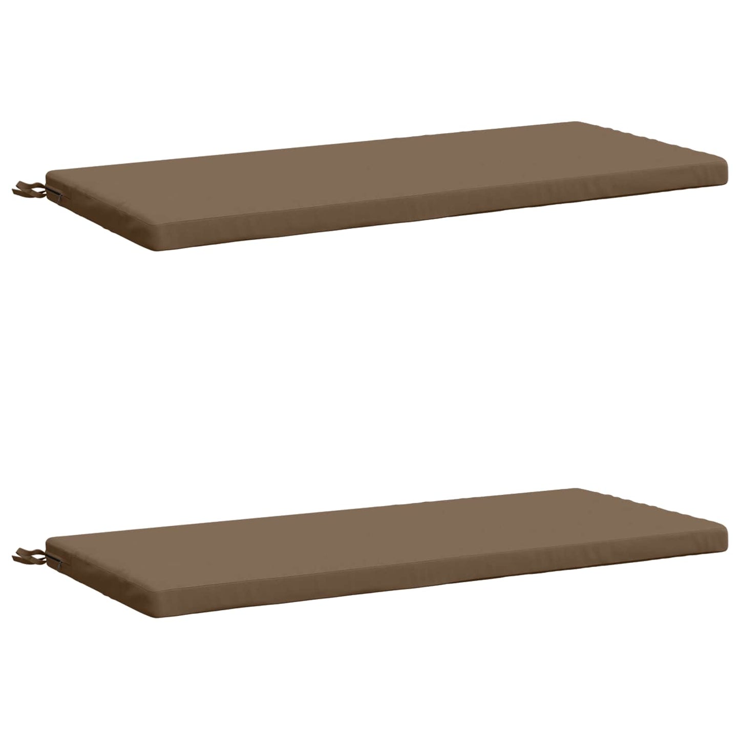 2-Piece Bench Cushions SOEST 2 pcs 100% Polyester Taupe