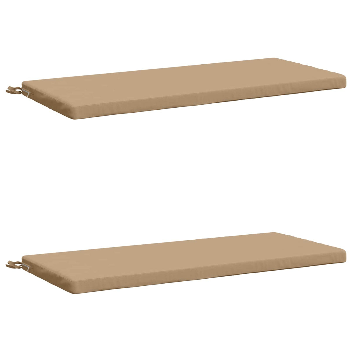 Bench Cushions SOEST 2 pcs 100% Polyester Sand 120 x 50 x 5 cm
