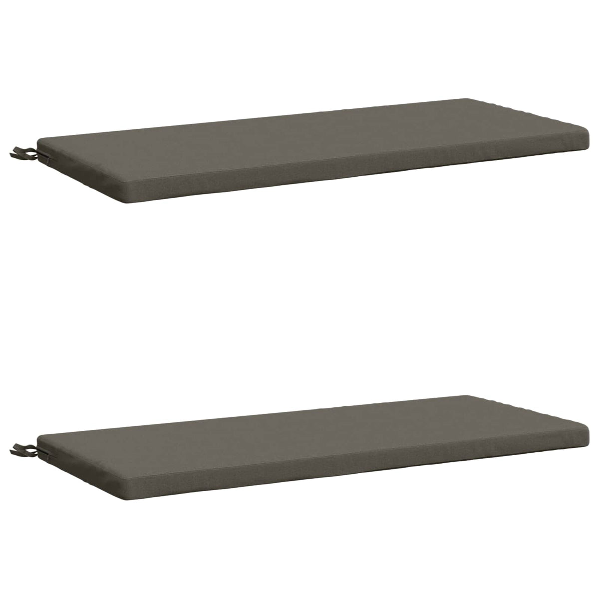 2-Piece Bench Cushions SOEST 2 pcs 100% Polyester Grey
