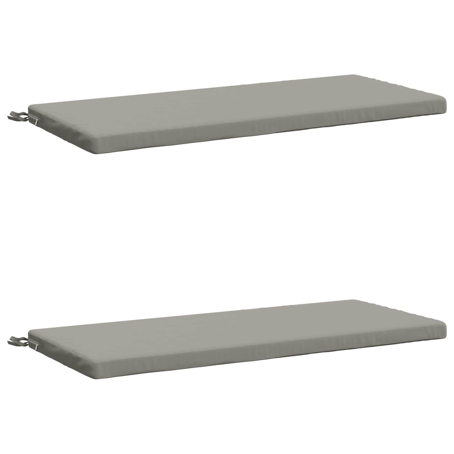 2-Piece Bench Cushions SOEST 2 pcs 100% Polyester Grey