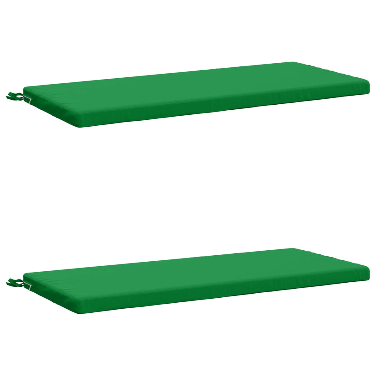 Bench Cushions SOEST 2 pcs 100% Polyester Green 120 x 50 x 5 cm
