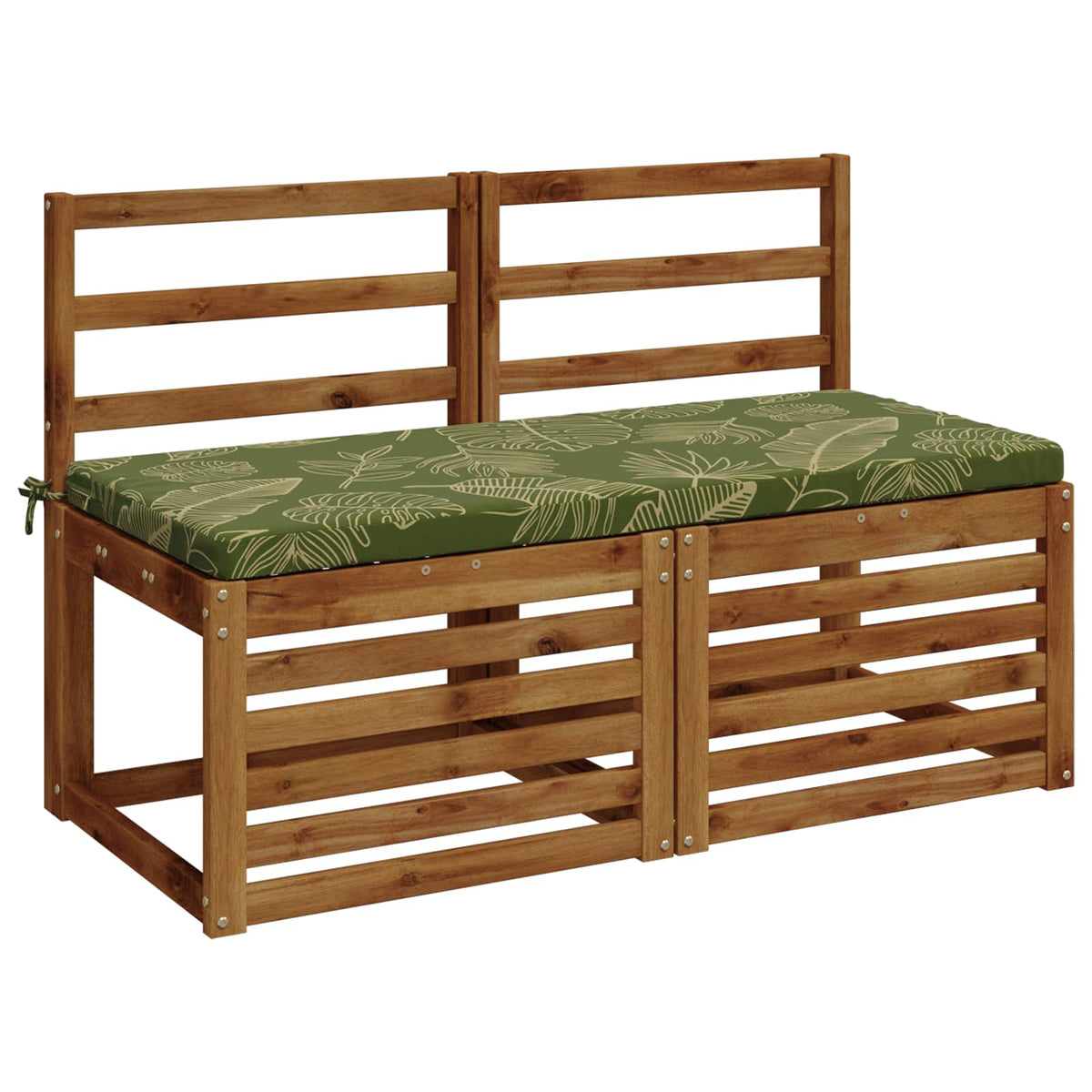 Bench Cushion SOEST 100% Polyester Leaf Design 120 x 50 x 5 cm