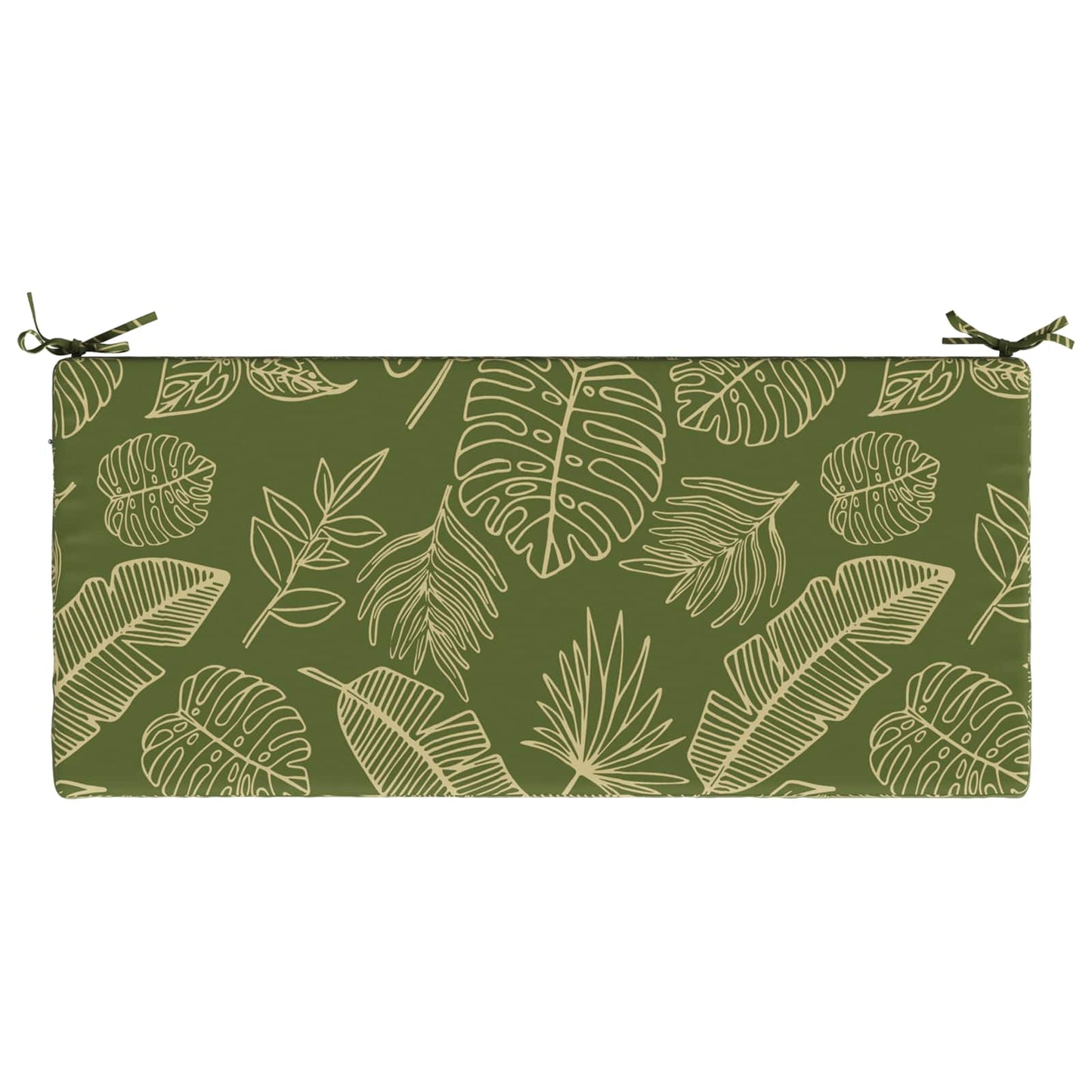 Bench Cushion SOEST 100% Polyester Leaf Design 120 x 50 x 5 cm