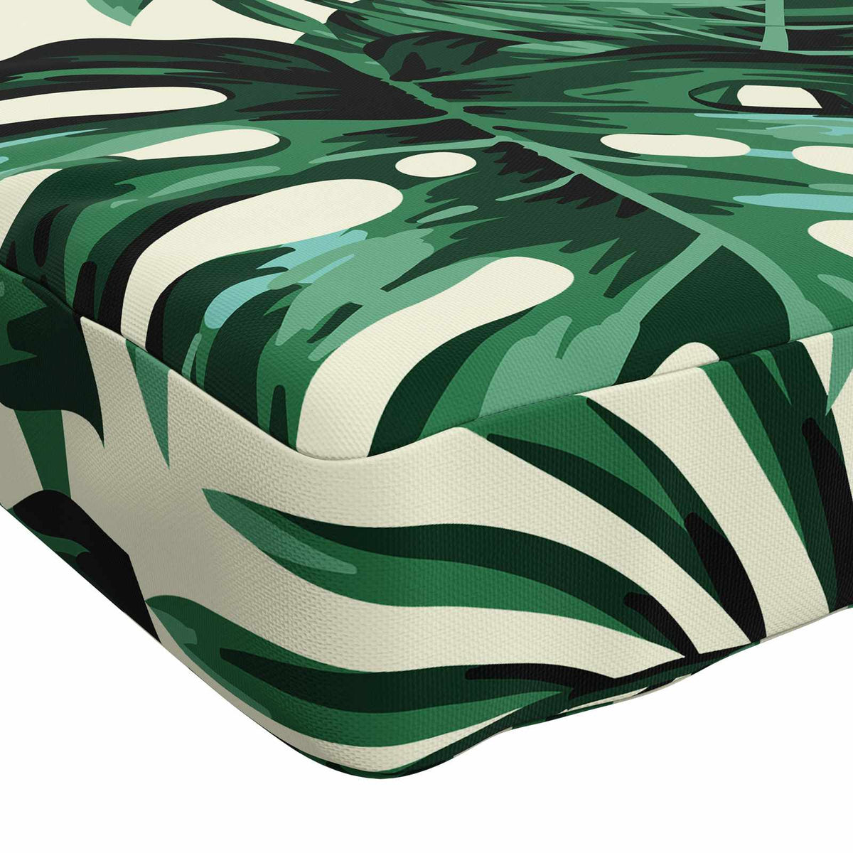 Bench Cushion SOEST 100% Polyester Leaf Pattern 120 x 50 x 5 cm