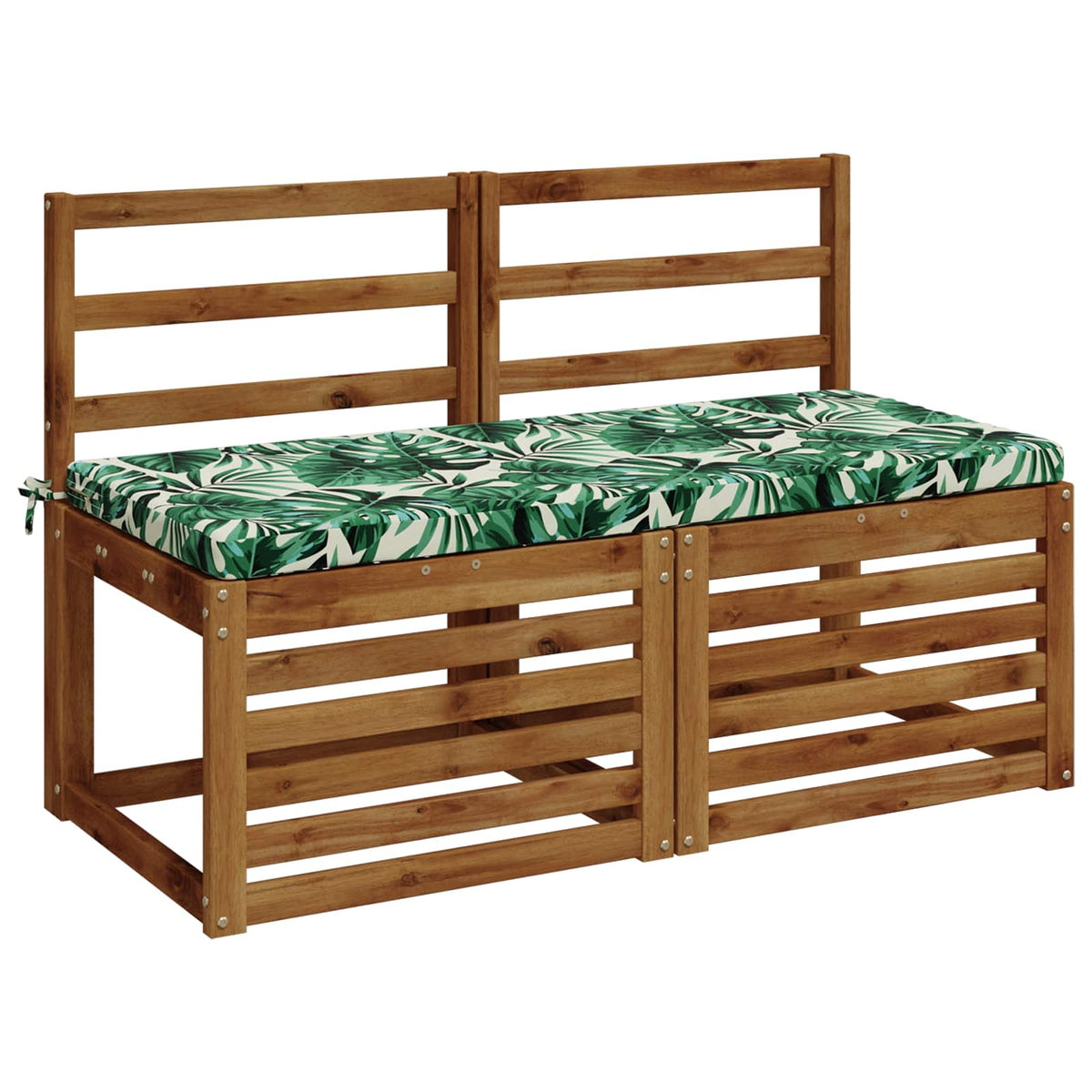 Bench Cushion SOEST 100% Polyester Leaf Pattern 120 x 50 x 5 cm