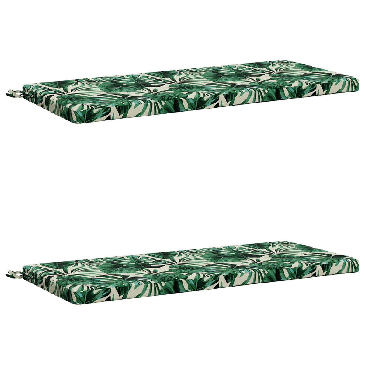 Bench Cushions SOEST 2 pcs 100% Polyester Leaf Pattern