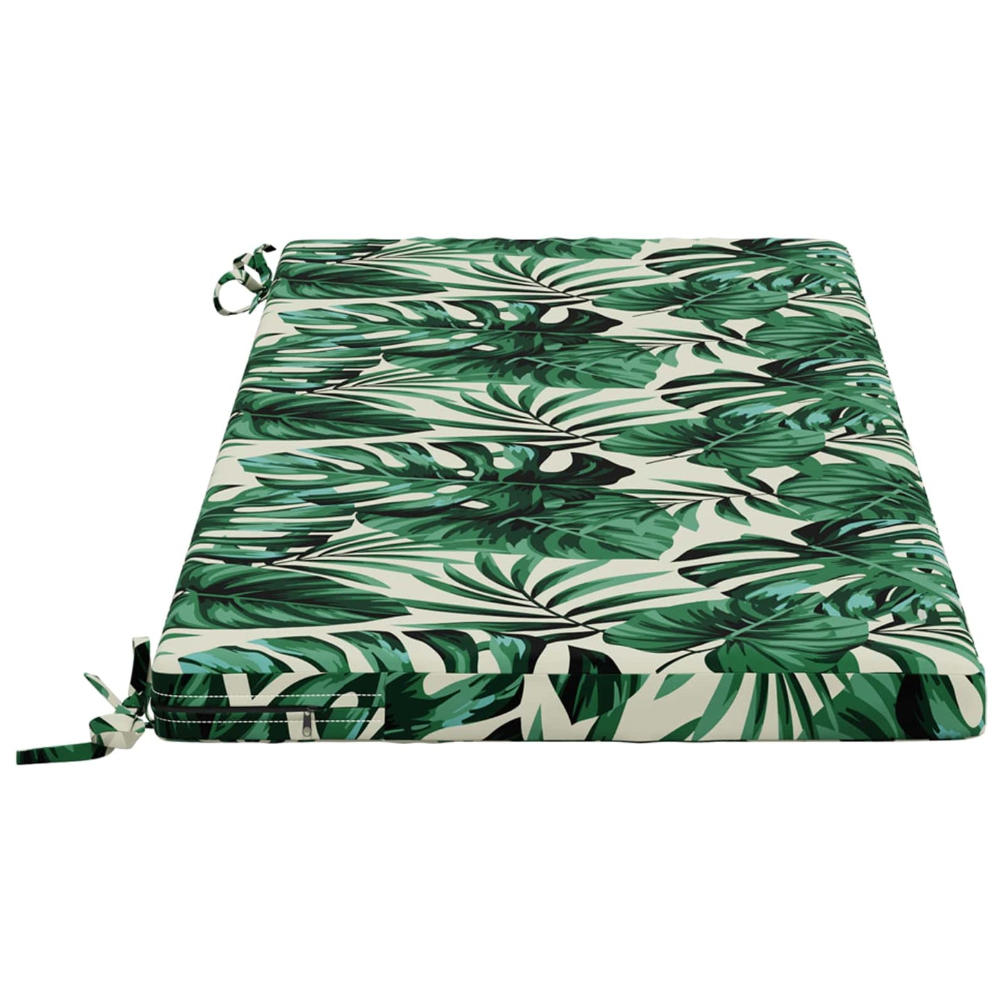 2-Piece Bench Cushions SOEST 2 pcs 100% Polyester Leaf Pattern