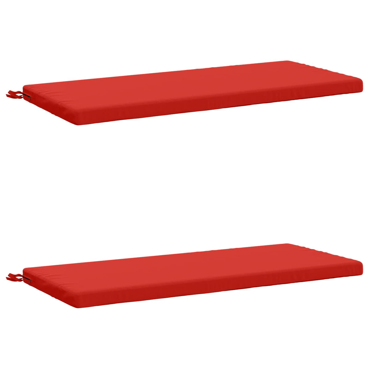Bench Cushions SOEST 2 pcs 100% Polyester Red 120 x 50 x 5 cm