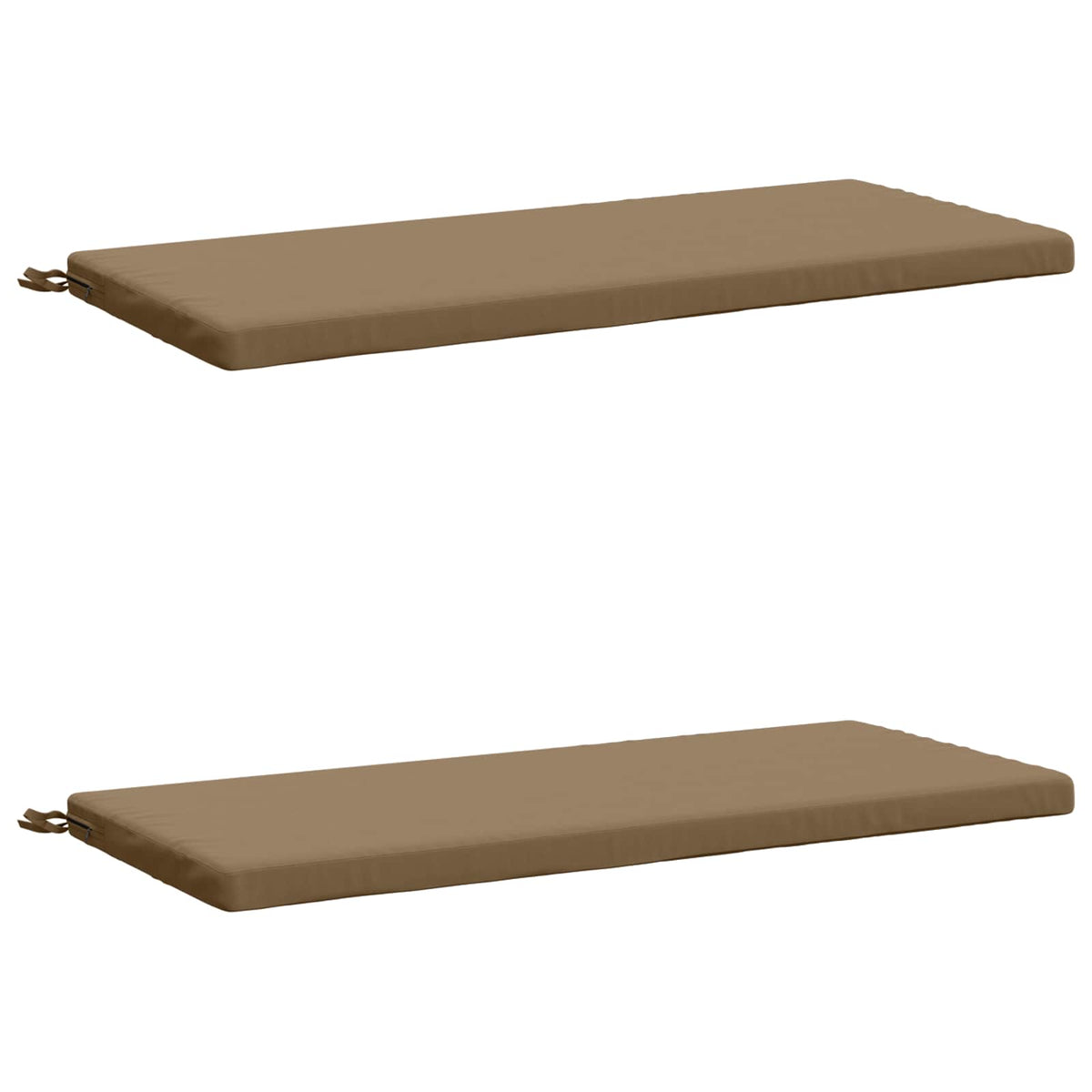 2-Piece Bench Cushions SOEST 2 pcs 100% Polyester Taupe