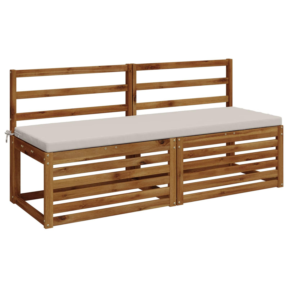 Bench Cushion SOEST 100% Polyester White 140 x 50 x 5 cm