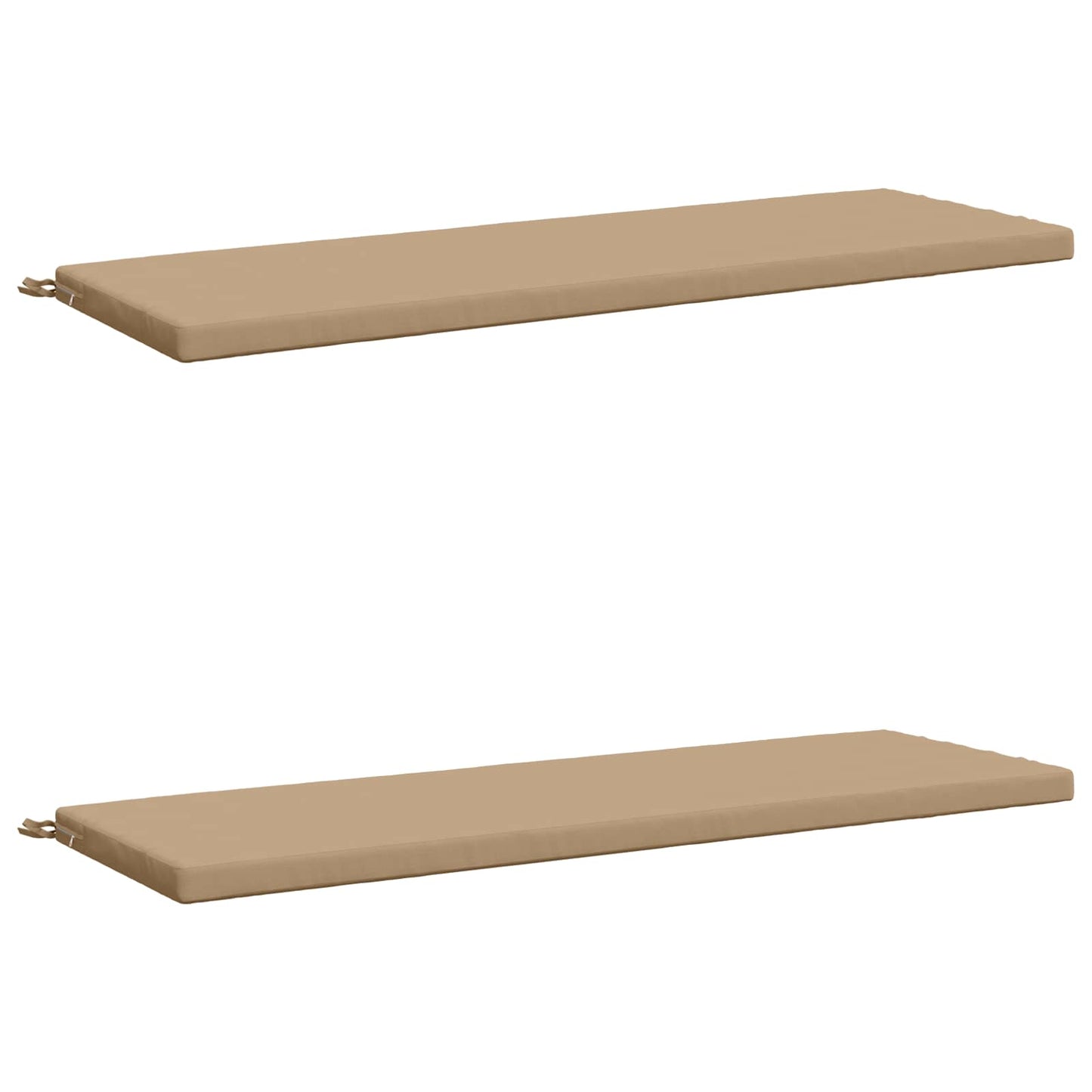 2-Piece Bench Cushions SOEST 2 pcs 100% Polyester Sand
