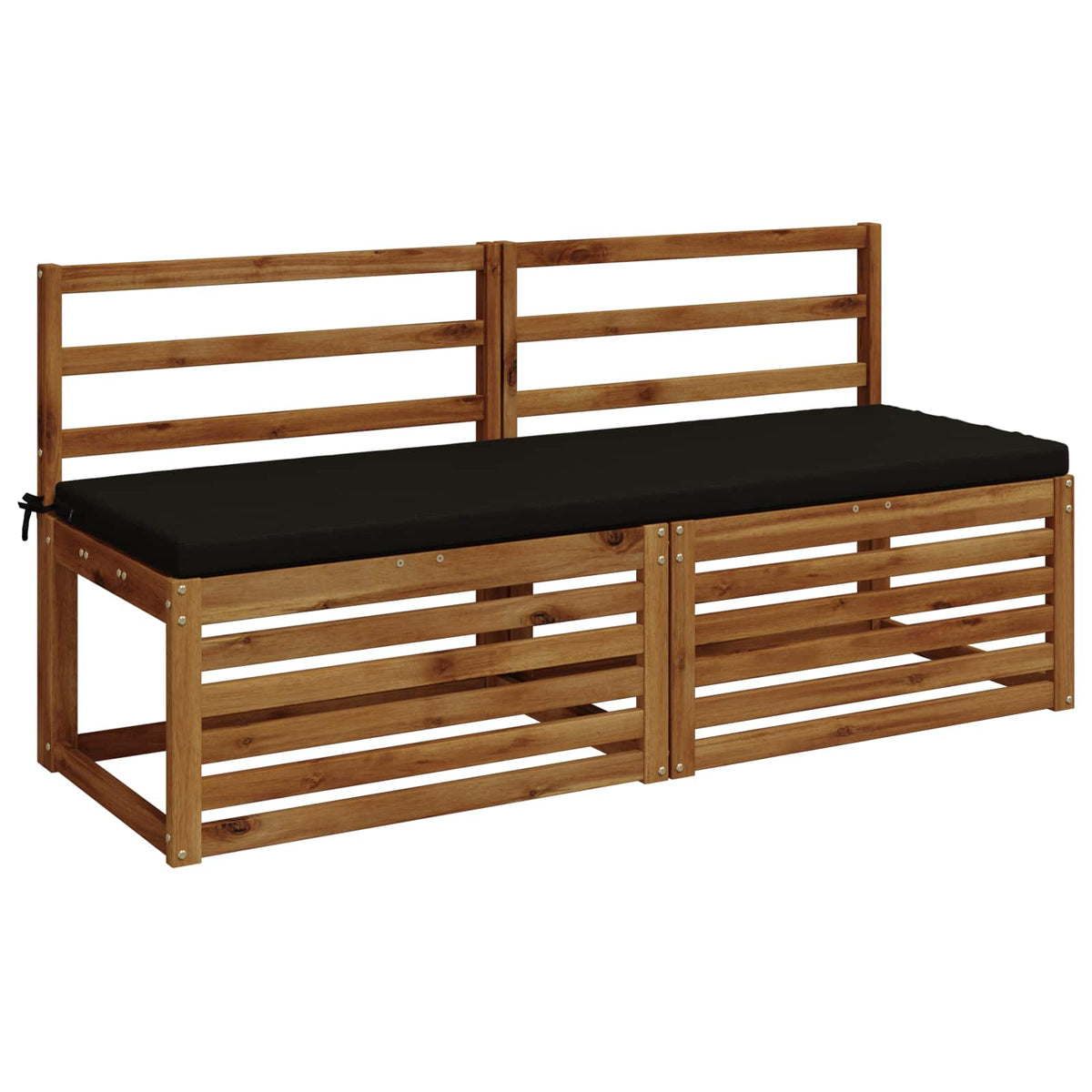 Bench Cushion SOEST 100% Polyester Black 140 x 50 x 5 cm