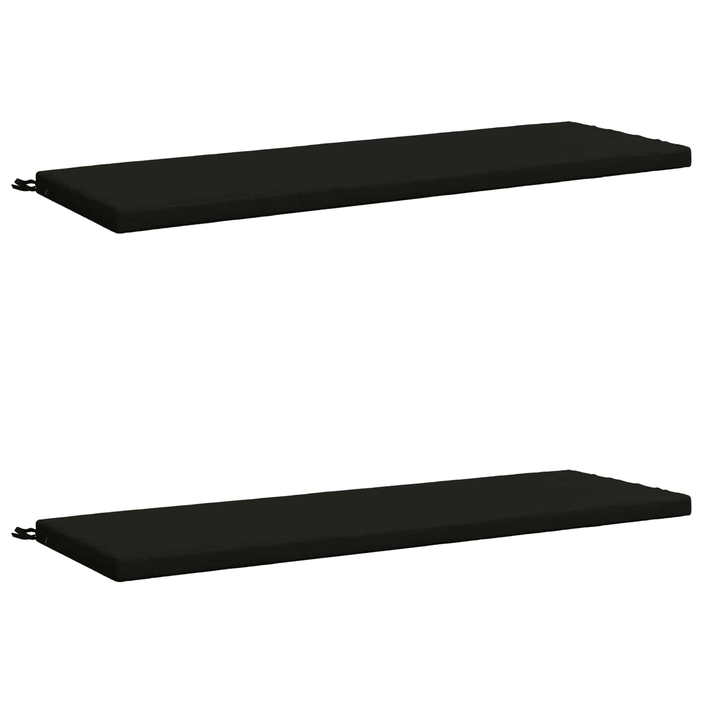 2-Piece Bench Cushions SOEST 2 pcs 100% Polyester Black