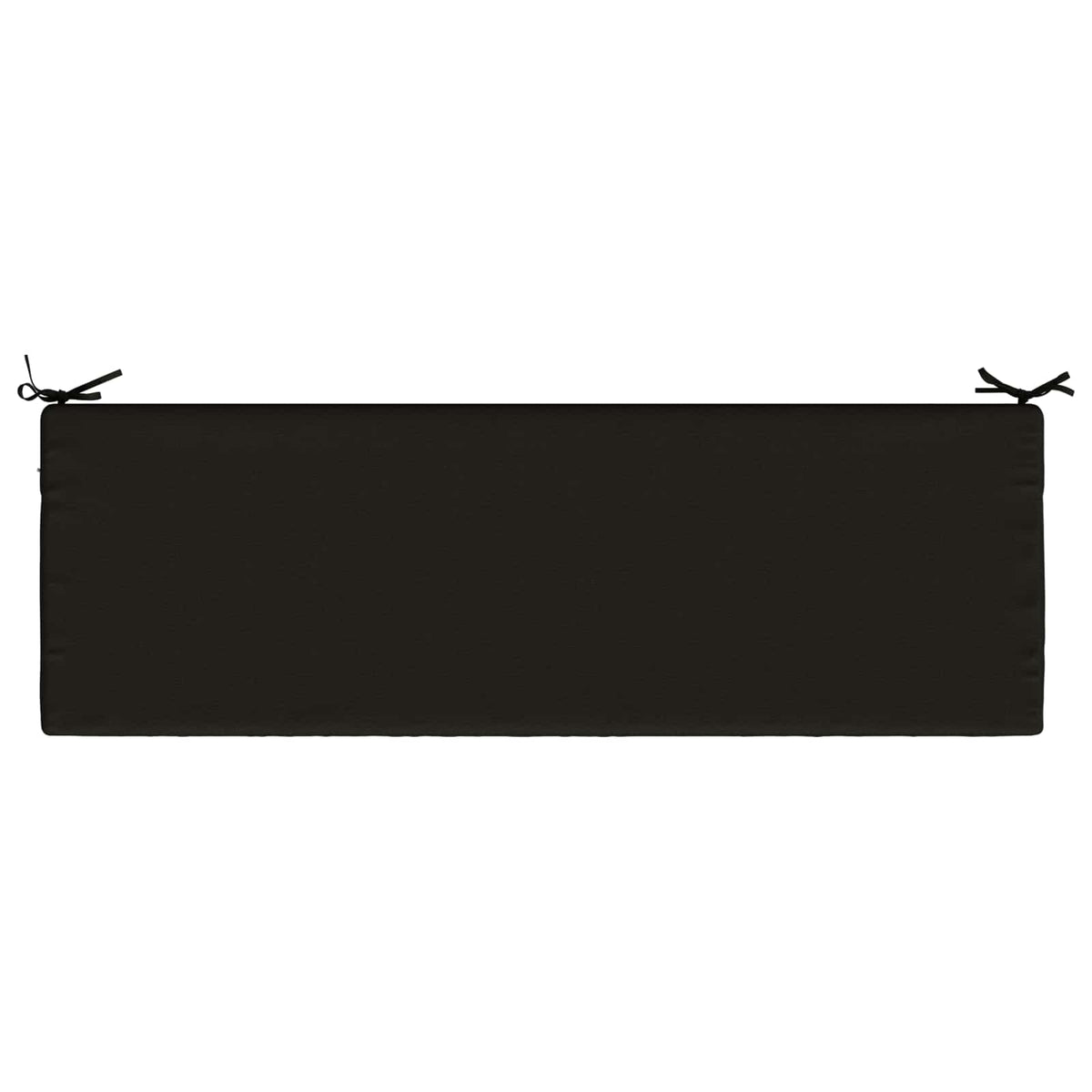 Bench Cushions SOEST 2 pcs 100% Polyester Black 140 x 50 x 5 cm