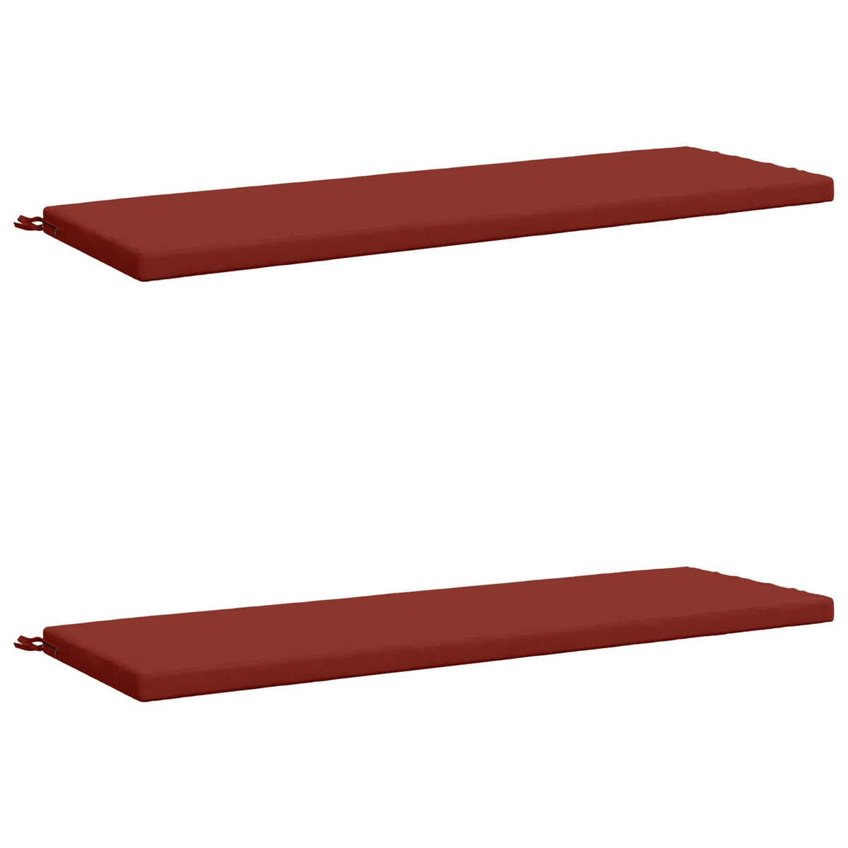 Bench Cushions SOEST 2 pcs 100% Polyester Red 140 x 50 x 5 cm