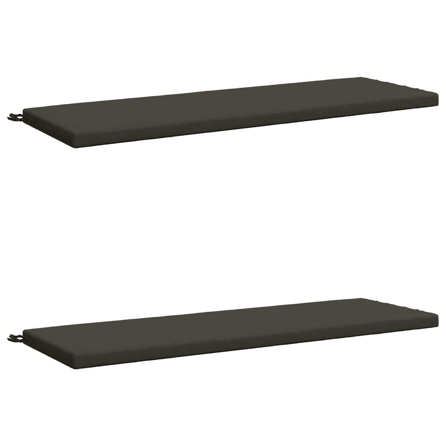 2-Piece Bench Cushions SOEST 2 pcs 100% Polyester Anthracite