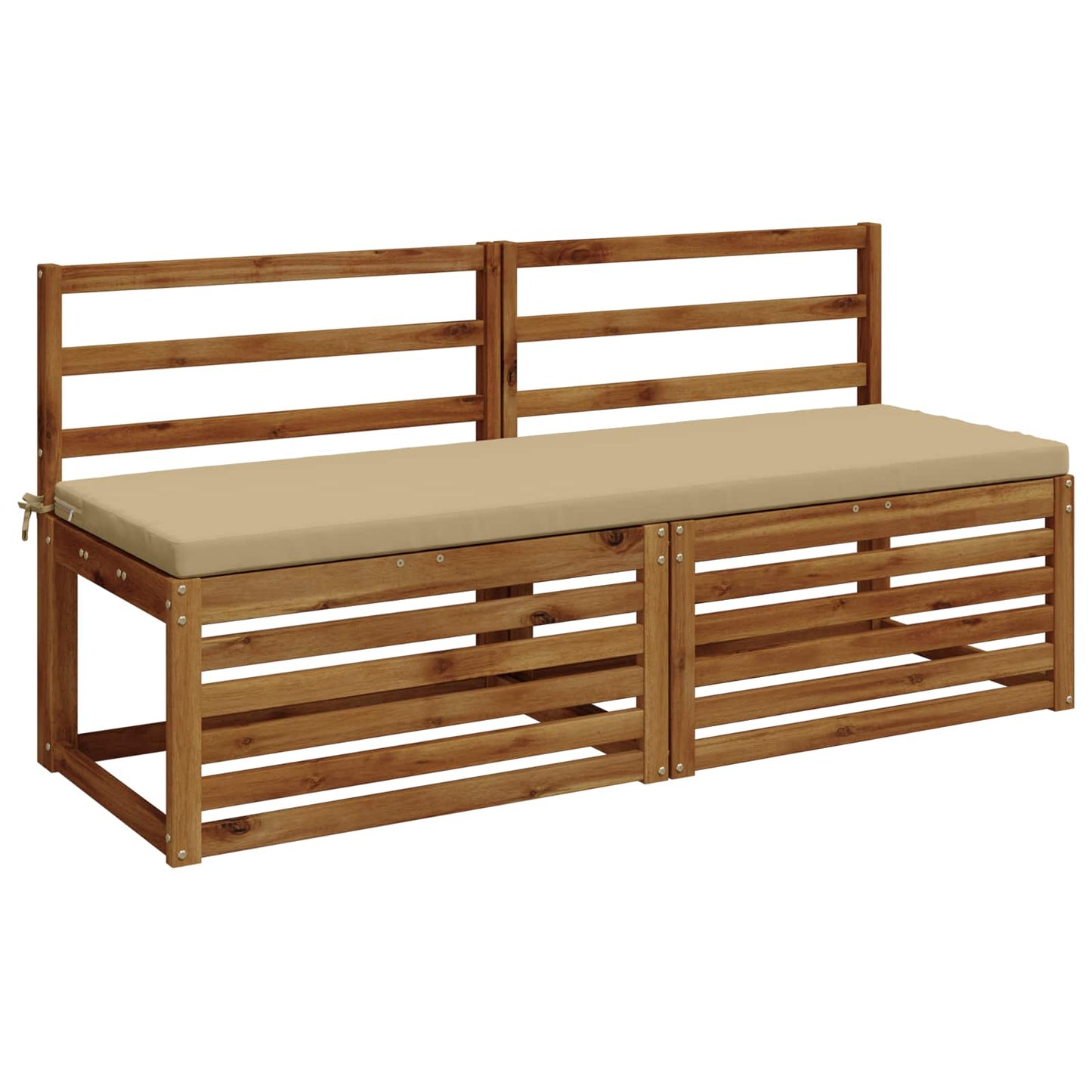 Bench Cushion SOEST 100% Polyester Beige 140 x 50 x 5 cm