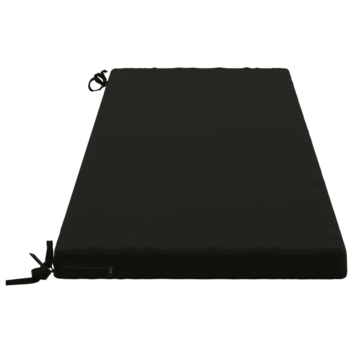 Bench Cushion SOEST 100% Polyester Black 140 x 50 x 5 cm